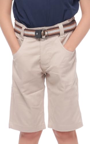 Bermuda Shorts Jeans Sarja Infantil Menino 8 a 16 Anos (BR, Idade, 10 Anos, BEGE)