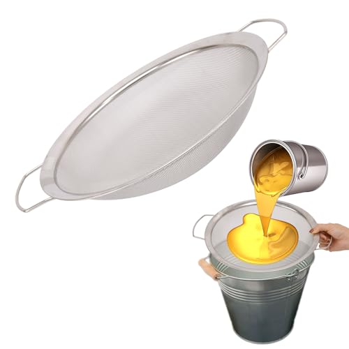 Fine Mesh Paint Strainer 60 Mesh Stainless Steel Paint Filter, 1 Pack Emulsion Honey Funnel Filter Cover Fits 5 Gallon Paint Bucket Filter Tool Insert Strains