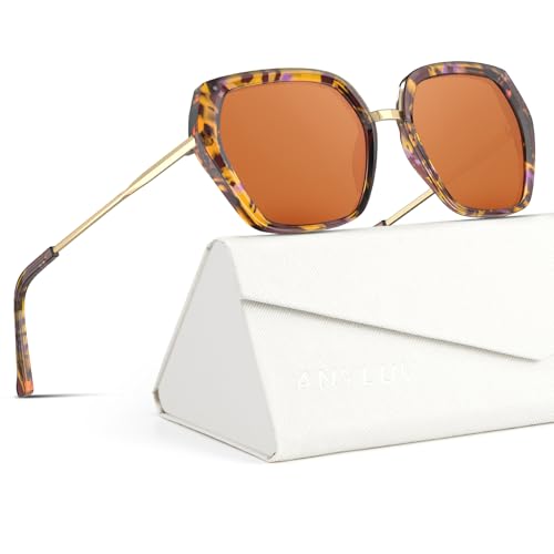 Image of ANYLUV Womens Sunglasses Polarized Sunglasses for Women, Trendy Woman Polarized Ultraviolet Protection Travel
