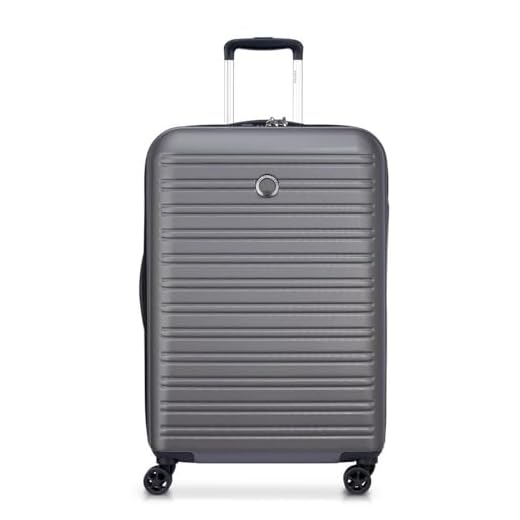 DELSEY PARIS - SEGUR 2.0 - Valise rigide à double roues et serrure TSA intégrée - 70cm, 81.6L, Gris