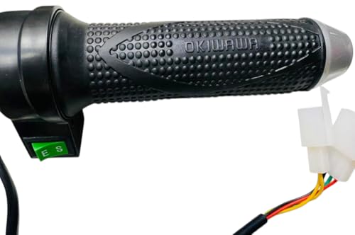 Image of Rock World Throttle E /S Button Crome Right Side Campatible With Okinawa Electric Scooter & Other Electric Vehicle | DC 24V 36V 48V 60V 72V Compatible | Eco /Sports Switch