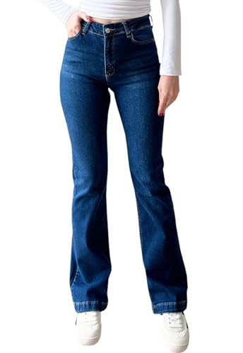YouSexy Women's Flare Bell Bottom Jeans Destroyed Flare Denim Pants 70s Outfits for Women