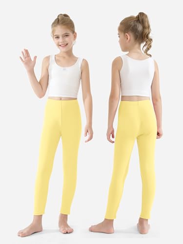 Resinta 8 Pack Girls Cotton Leggings Assorted Pull on Warm Stretchy Soft Leggings Tights Full Length Pants for Kids Multipack4