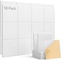 Acoustic Panels 18 Pack Square Soundproof Wall Panels Self-Adhesive, Acoustic Foam Panels High Density Sound Proof Foam Panels for Home Office, Recording Studio, Ceiling 12" X 12" X 0.4" White