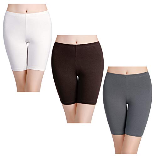 Image of wirarpa Women's Cotton Boy Shorts Underwear Anti Chafing Soft Biker Short Plus Boy Shorts Panties 4 Pack, Multicolor05-4 Pack