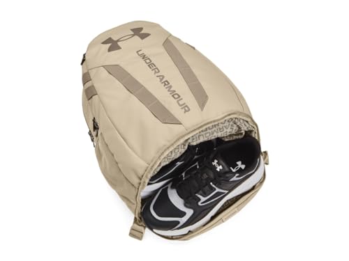 Unisex-Adult Hustle Lite Backpack: Under Armour, Gray/Gold, One Size