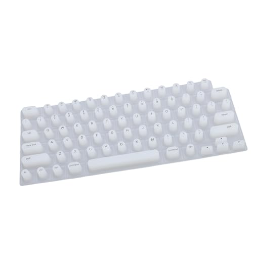 Aoaoy Funda protectora de teclado de silicona suave para OS X Pro 14 16 Air 13 15 con escritura cómoda, clavo (blanco)