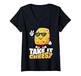 Photo Gallery donna cool happy foodies cheesy lovers take it cheesy maglietta con collo a v Photo Gallery donna cool happy foodies cheesy lovers take it cheesy maglietta con collo a v