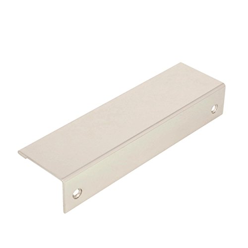 Image of Amerock | Cabinet Pull | Polished Nickel | 5-1 /16 inch (128 mm) Center to Center | Edge Pull | 1 Pack | Drawer Pull | Drawer Handle | Cabinet Hardware