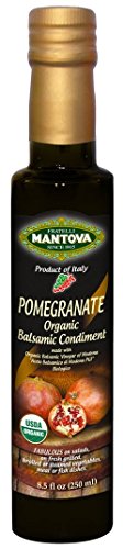 Mantova Organic Pomegranate Balsamic Vinegar of Modena, Perfect for Salad