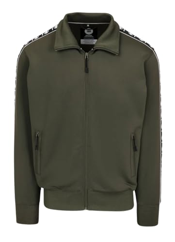 Sweatshirt homme à col montant et veste zippé rétro imprimés