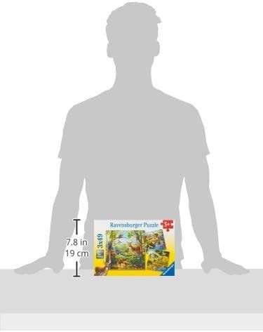 Ravensburger Animals of The Forest, Zoo & Farm 3x49 Piece Jigsaw Puzzle Set forKids - | Unique Piece Design | Anti-Glare Surface | Skill-Building, Fun Activity | Amazon Exclusive - Image 3
