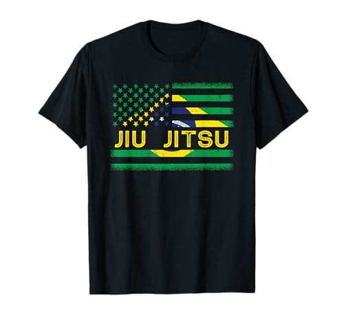 Jiu Jitsu Brasil BJJ Brasil Bandera de Estados Unidos Camiseta Camiseta