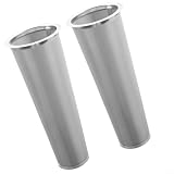 snowchecking Confezione da 2 filtri per caffè a freddo in acciaio inox 304 ultra fini con guarnizione per anello per barattoli a bocca larga da 1-2 litri, 8 x 21 cm e 8 x 15 cm (8 x 21 cm)