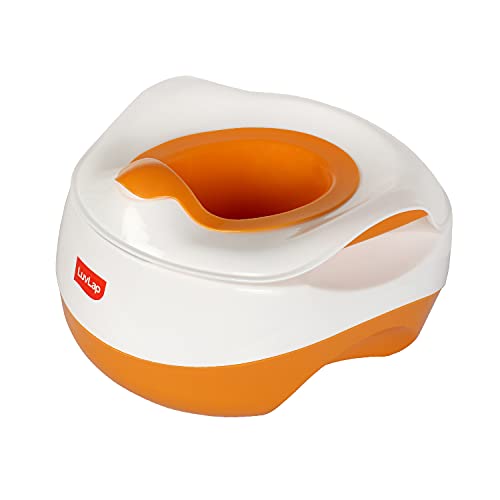 Image of LuvLap 3 in 1 Baby Potty Training Seat, Potty pot, potty seat cum removable toilet seat, for 1 + Year child, potty chair for baby suitable for potty training of Boys & Girls (Orange)