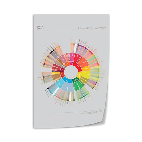 SCA Coffee Taster's Flavor Wheel Poster Canvas Print, Multi-Colored, Wall