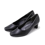 [RAKUNA] ラクナ 整体パンプス スタンダードタイプ 歩きやすい 疲れない 黒 ブラック 靴 (日本の靴のサイズ寸法, 大人, 数値, 24.5 cm)