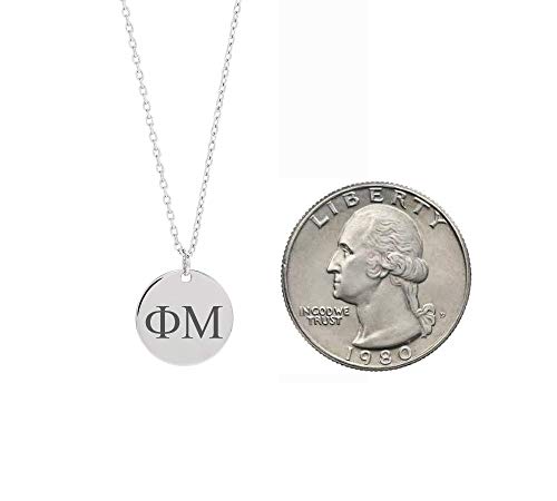 Dainty Phi Mu Necklace Sorority Jewelry Drop Necklace Sorority Lavalier Necklace3