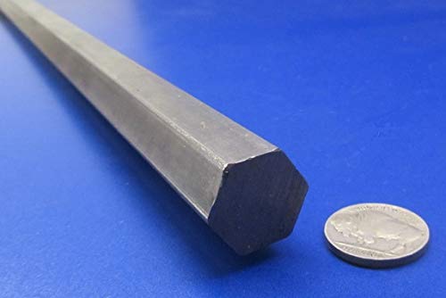 1215 Carbon Steel Hex Rod .500" Diameter x 1 Foot Length 4 Pieces