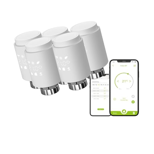 Qiumi - Valvola termostatica per radiatore programmabile con attuatore WiFi