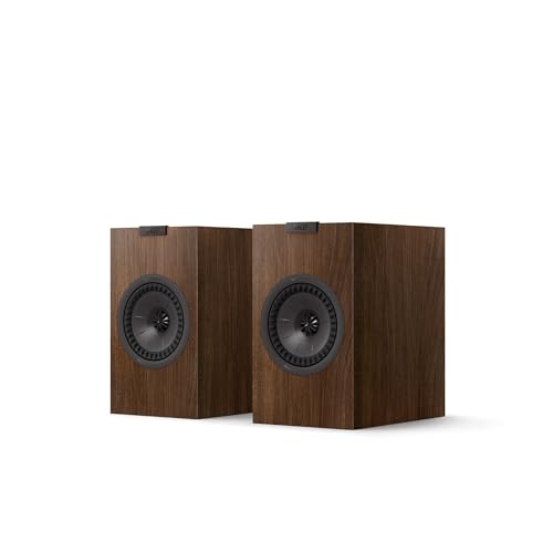 KEF Q1 Meta Diffusori HiFi passivi da scaffale, noce | Musica | TV & Home Cinema | Gaming | Bass Reflex a 2 vie | Driver Uni-Q da 13 cm con tecnologia MAT