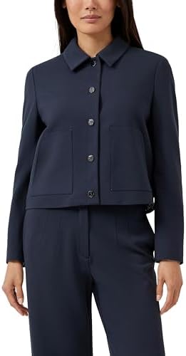 s.Oliver Damen Indoor-Jacke – Boxy, leicht gefüttert, Druckknöpfe