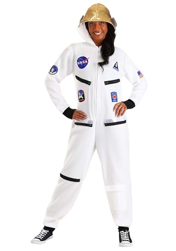 Disfraz de astronauta para adultos unisex traje espacial de la NASA blanco