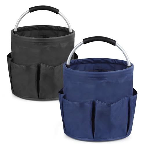 2 bolsas de almacenamiento de limpieza organizador de limpieza plegable de gran capacidad negro 2