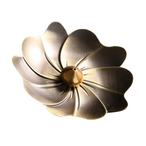 HAMPPLIES 1 Pieza Soporte de Incienso de Bronce con de Agua en Flor de Cerezo Home Decor inciensario decoração casa Quemador de Incienso casero Titular de Incienso latón Golden