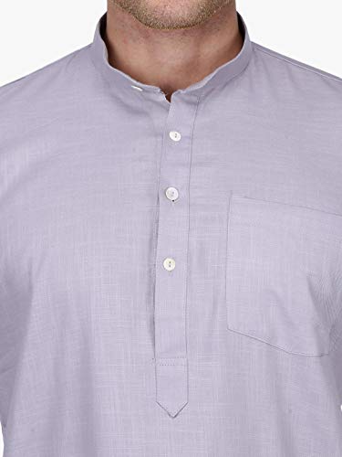 Image of Rajubhai Hargovindas Men's Premium Cotton Half Sleeve Solid Kurta