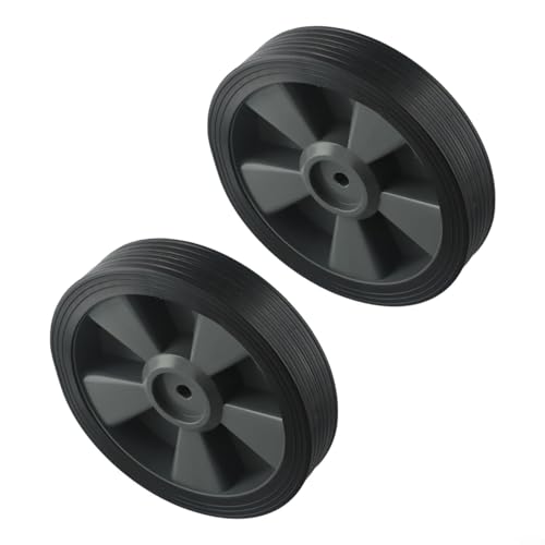2 piezas de repuesto para parrilla de barbacoa, ruedas de plástico de 7.6 pulgadas, para parrillas de gas Charbroil, ruedas giratorias resistentes con agujero de montaje de 8 a 10 mm