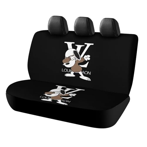 カーシートカバー スヌーピー 車用シートカバー シート保護 後部座席用 おしゃれ 汎用 滑り止め 取付簡単 軽/普通車/SUV