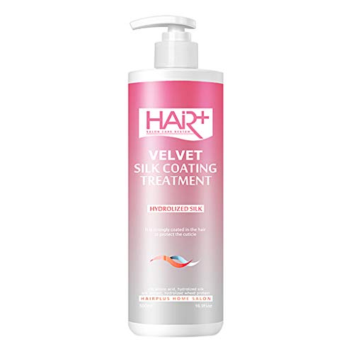HAIR PLUS Velvet Silk Coating Treatment 16.9 fl.oz, (500ml) - Smooth and Radiant Silk Coating Hair Treatment for Damaged and Rough Hair, Contains Silk Extract form Cocoon