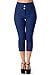 Sidecca Classic Retro High Waist 4 Button Capri Pant