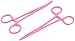 AAProTools Pet Pink Colourful Stainless Steel Hemostat Hemostatic Forcep,Pet Ear Hair Pull Forcep,Curved Head and Straight Head kit