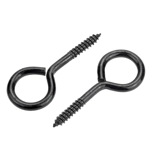 WLIHDB Ganchos De Rosca 50 ganchos de ojo tornillo metal galvanizado alta resistencia, pequeños tornillos ojal for colgar luces, joyería DIY Para Casa(Size4)