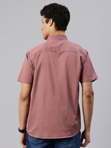 Image of Majestic Man Slim Fit Pure Cotton Half Sleeve Solid Casual Shirt