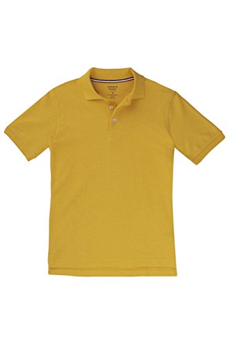 Image of French Toast Boys Short Sleeve Pique Polo Shirt (Standard & Husky), Black, 10