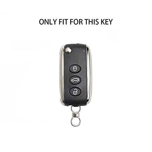 Premium Aluminum Alloy Car Key Fob Case Cover Fit for Bentley Continental GT GTC Mulsanne With Keychain/Key Ring