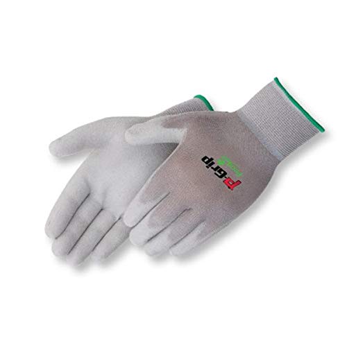 Liberty Glove & Safety 4639G/XL P-Grip Ultra-Thin Polyurethane Palm Coated Plain Knit Glove with 13-Gauge Gray Nylon Shell, X-Large, Gray (Pack of 12)