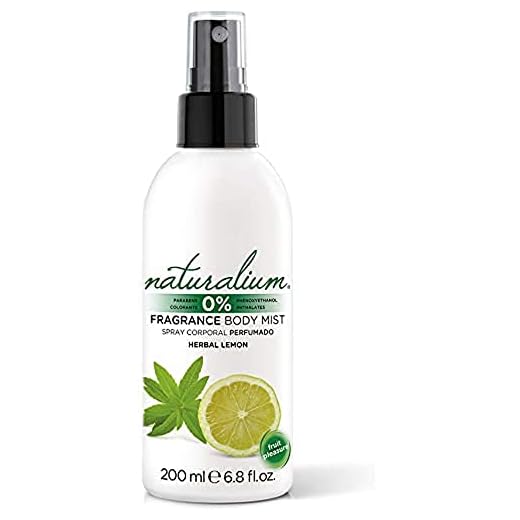 Naturalium Spray Corporal Limón - Body Mist Perfumado Refrescante, Sin Parabenos, Sin Colorantes, 200 ml