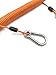 LORADAR 10Feet 150lb Fishing Coiled Lanyard Stainless Steel Inside Heavy Duty Fishing Safety Rope Extension Cord Tether for Deep Sea Fishing Tools Rod Kayak Paddles ((Orange, 10ft)