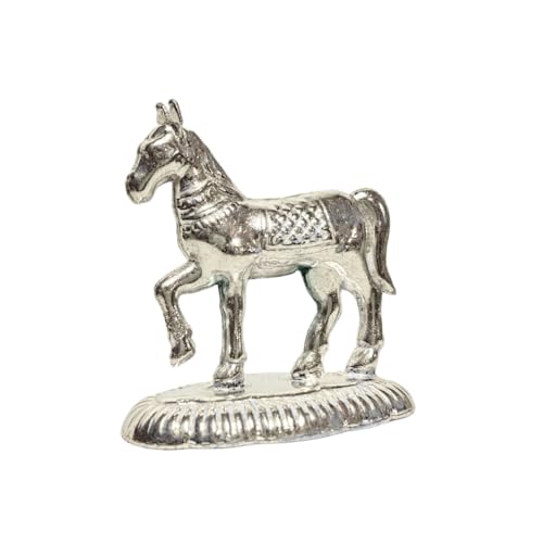 Image of Vail Creation Silver Horse Vastu Idol Decoration Items for Pooja Gift Worship Home Decor | Silver Horse with Left Leg Up
