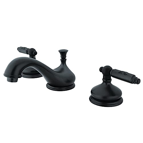 Kingston Brass KS1160GL Georgian Widespread Bathroom Faucet, 5-1/2", Matte Black