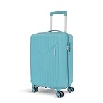 KAMILIANT by American Tourister Savvy|Cabin Trolley Bag Small Size (55 cms) for Travel| Hard Case Polypropylene (PP) Suitcase|360° 8-Wheel Spinner Luggage Trolley|Combination Lock|Sea Blue