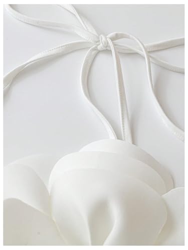 GORGLITTER Women's 3D Flower Halter Camisole Top Floral Sleeveless Going Out Country Concert Outfits4