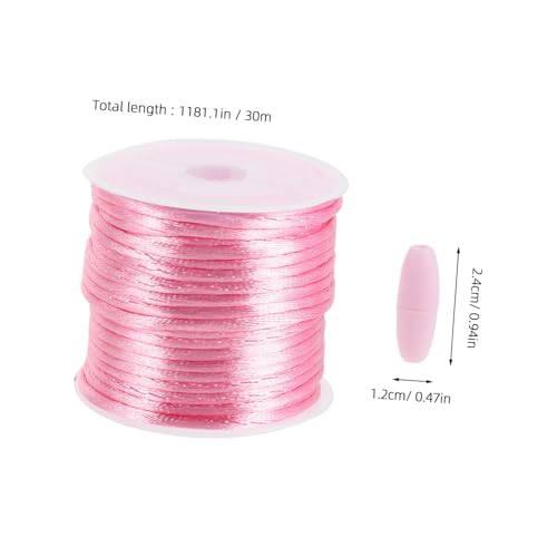 Conectores de seguridad para joyería DIY con cierres desmontables rosa y cuerda resistente 3
