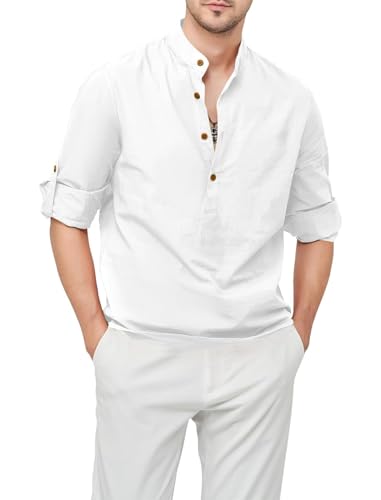 Image of Men's Kurta || Chinese Collar Long Sleeves || Straight Hip Length Kurtas || Short Kurta for Men || for Festival || Function || Occasion Wear Fancy Kurta for || Best Gifts for Mens