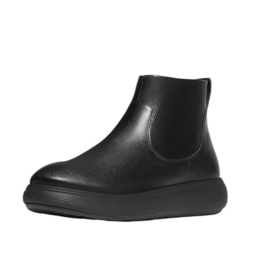 FitFlop Women's Iq-comff Leather Zip Ankle Boots4