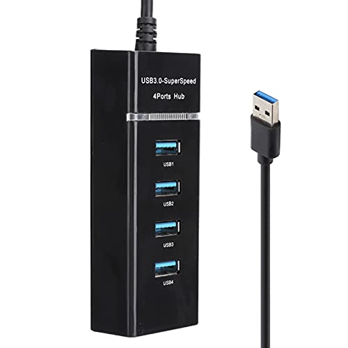 Powered USB 3.0 Hub, 1 to 4 USB Data Hub Splitter for Laptop 5Gbps USB3.0 Extender Adapter with 1.2M Cable